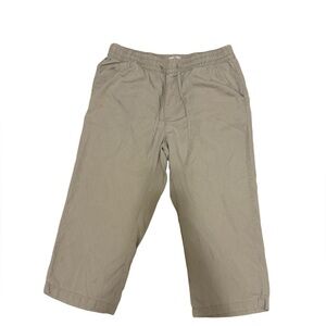 St. John's Bay Woman’s Beige Lightweight Elastic Waist Draw String Pants